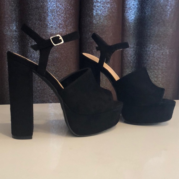 size 11 chunky platform heels